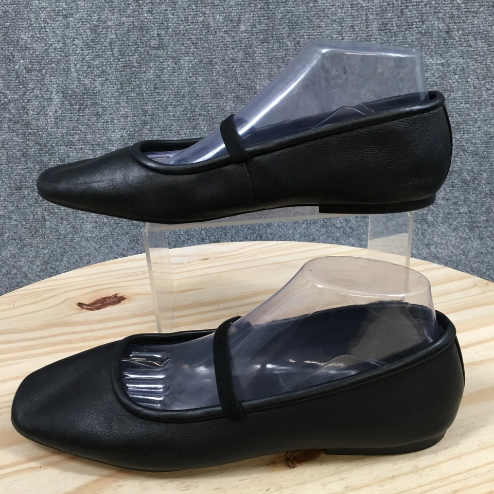 Zapatos Franco Sarto Mujer 10M Negros Eileen Mary Jane Ballet Pisos Cuero Informales Foto 2 de 4