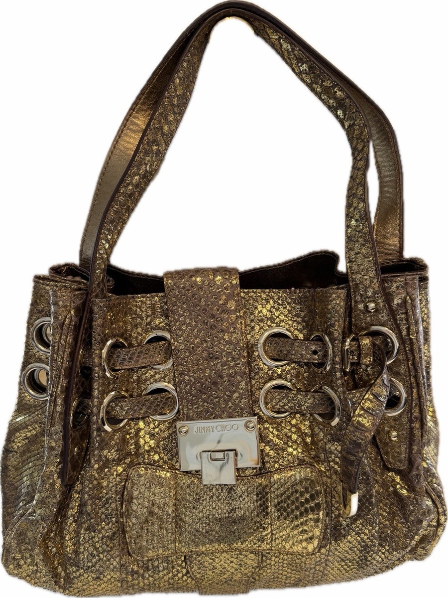 【なな】JIMMY CHOO Ramona tote bag exotic Jimmy Choo Ramona Large Snake-embossed Leather Shopper | eBay