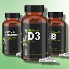 High Strength Vitamin Capsules by Feel Supreme - 60 Capsules - 6 Varieties