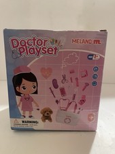 Meland Toy Doctor Kit For Girls Pretend Play Doctor Set With Dog Toy Dog Pink