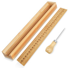 Book Binding Cradle, Wood Bookbinding Punching Cradle with an Awl, Bamboo Signat