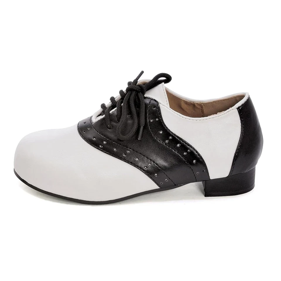 Chaussures Enfant À Talon De 1 Pouce, Blanc/Noir - Photo 3/4