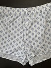 Gap Body Sz L Cotton Modal Lounge PJ Shorts White w/Ikat Blue Windowpane Pattern — photo 5