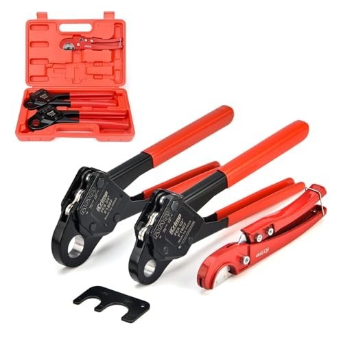 F1807 Angle Head PEX Crimping Tool 1/2 3/4 Inch Copper Ring Pipe Fitting