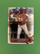 2022 Bowman Draft Chrome 1st Sal Stewart REFRACTOR #BDC-122 Reds