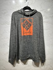 Columbia Men's Trek Graphic Hoodie Sweatshirt Mountain Logo Gray Sz Large New