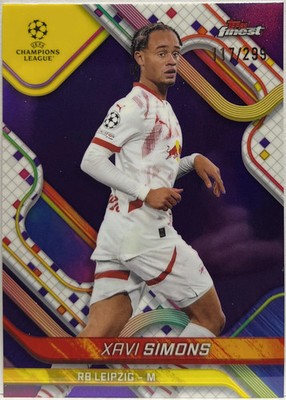 Xavi Simons 117/299 Purple Topps Finest UCC 2024/25
