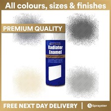 Rust-Oleum Radiator Enamel Aerosol Spray Paint White Chrome Silver Cast Iron