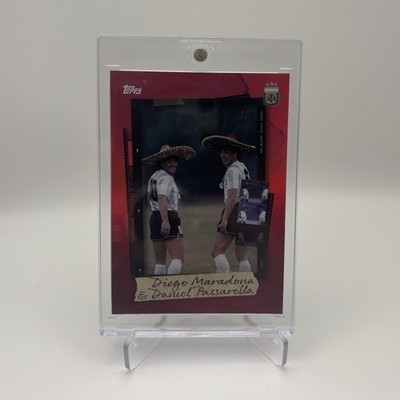 2025 Topps Focus Argentina Snapshots Diego Maradona Daniel Passarella #3 1/5 Red