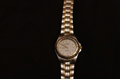 Vintage Lorus Lumibrite Two-Tone Men s Watch   Full Glow Dial   Running