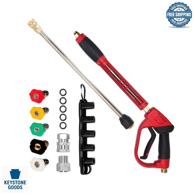 #ad High Power 5000 PSI Pressure Washer Gun with Wand amp; Nozzles $68.67