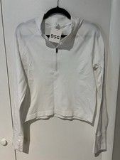 DSG Women's Size XXL Momentum Seamless 1/4 Zip Pullover White New With Dust/Dirt