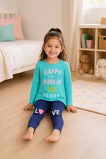 Carter's Baby Girls' 2-Piece Graphic Top and Love Leggings Set Size 4
