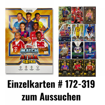 Match Attax Extra Champions League 2025/26 Einzelkarten zum Aussuchen # 172-319