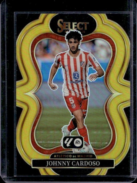 2025-26 Panini Select La Liga Johnny Cardoso Mezzanine Gold Prizm #/10 Atletico
