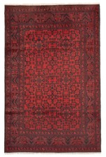 Hand Knotted Oushak Rug Red Wool Tribal Geometric Area Carpet Vintage Hand Knotted Oushak Rug Red Wool Tribal Geometric Area Carpet Vintage - Image 1