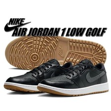 Chaussures de golf basses Nike Air Jordan Retro 1 « gomme noire » DD9315-005 homme pointure 9 neuves