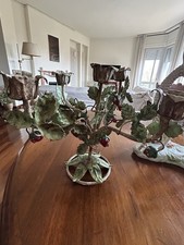 Candeliere Vintage Ferro Battuto Con Fragoline