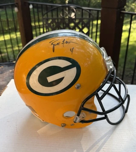 Brett Favre Green Bay Packers Autographed Full Size Practice Helmet JSA HOF READ