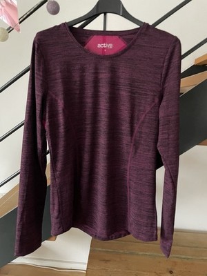 active by Tchibo Longsleeve-Shirt Sport Gr. S beere Bordeaux lila - Top Zustand 