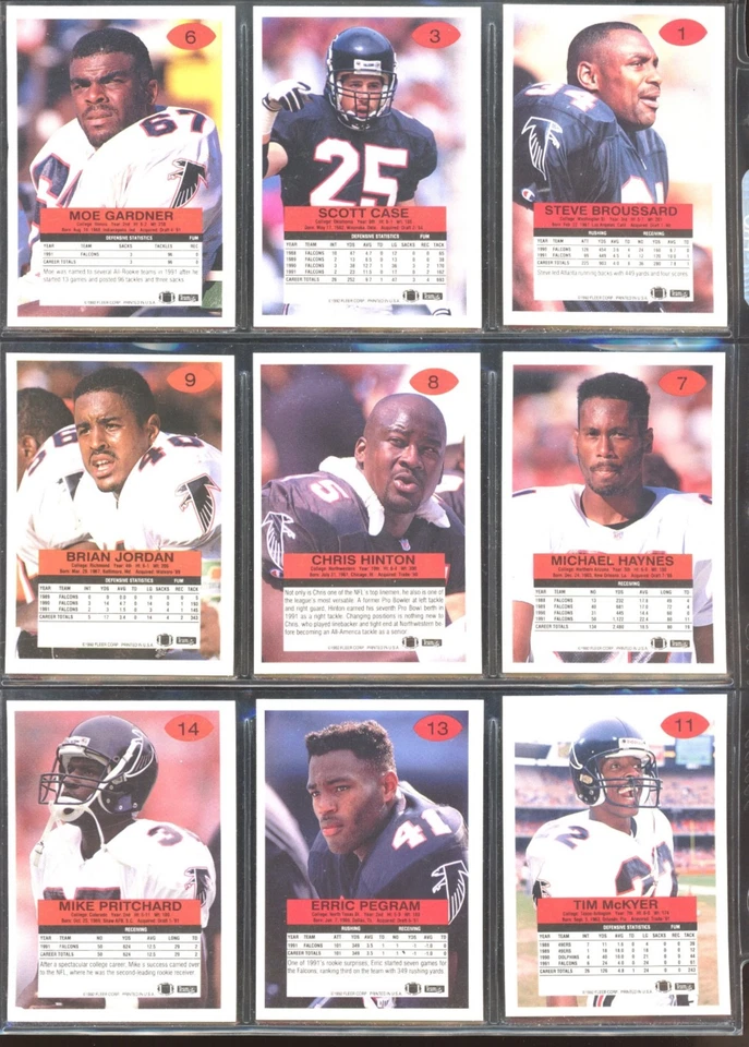 1992 Fleer Football, Base Set Cards # 1 to 200, U-PICK, NM/M, BB3 - Image 2 of 2