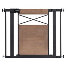 Safety 1st GA138DECB1 Farmhouse Style Baby Gate Wood 37"Wx28"H for Pets, Babies