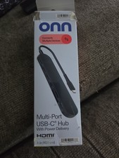 ONN Multi-Port USB-C Hub With Power Delivery  HDMI 4" 10.1 cm 