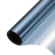 Reflective Window Film One Way Daytime Mirror Privacy,Dark Blue Silver 29"x13'