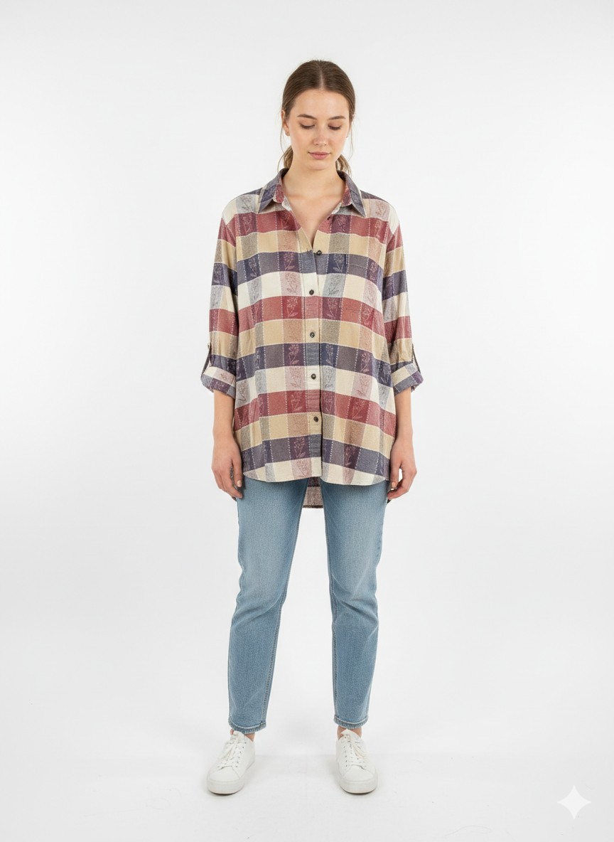 Alfred Dunner Blouse Patchwork Button Up Floral B… - image 10