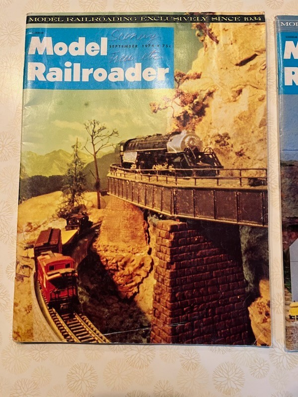 (2) VTG. MODEL RAILROADER MAGAZINES. SEPT. & NOV. 1974