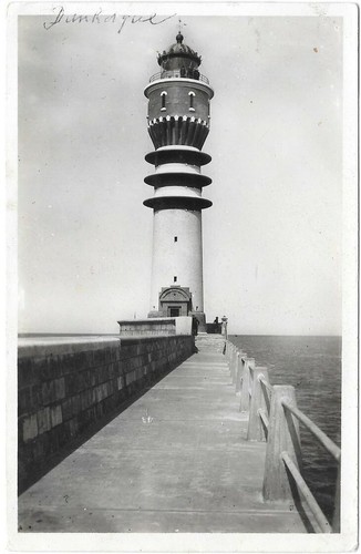 DUNKERQUE 59 Jetée Ouest Le Phare CPSM écrite à Mme Cholan de Aubagne en 1950