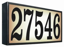 Serrano Lighted Address Plaque "Do It Yourself Kit" Black XL