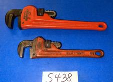 RIDGID TOOLS 2 PIECE 10 INCHES 75TH ANNIVERSARY & 8 INCHES PIPE WRENCHES