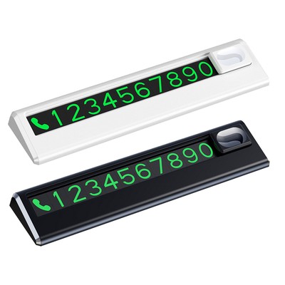 Car Temporary Parking Plate Mini Parking Phone Number Traceless Glue Plate