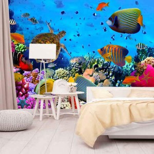 Purple Misty Jungle 3D Full Wall Mural Photo Wallpaper ...