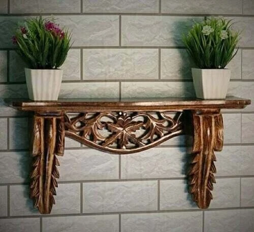 Hand carving wall shelf Wood hand carved wall bracket wooden wall shelf wooden