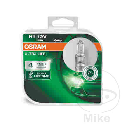 OSRAM Blister 2 lámparas bombilla para coche H1 12V 55W DUOBOX ULTRA LIFE - Imagen 2 de 3