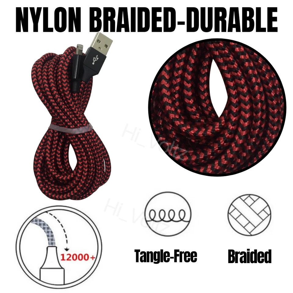 USB Power Adapter Data Cord For iPhone 13 12 11 XS X XR 8 7 6 Fast Charger Cable - Image 4 of 4