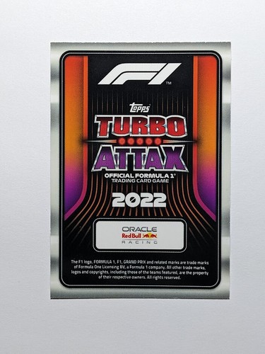 2022 Topps Turbo Attax Formula 1 Limited Edition Sergio Perez #LE 11D Diamond F1 - Picture 2 of 2
