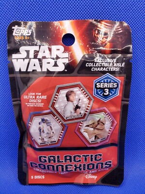 Topps Star Wars Galactic Connexions (5) Collectible Trading Discs Series 3 NEW