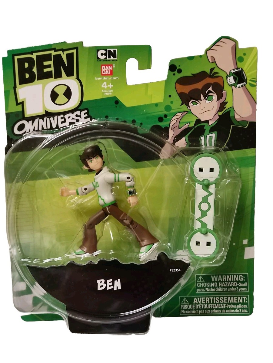 Ben 10 Omniverse Ben Brown Pants White and Green Skateboard Figure