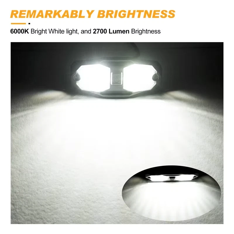 Универсальный купольный светодиодный фонарь с креплением на рулон для вездехода Polaris Ranger RZR XP 1000 ATV - Изображение 3 из 4