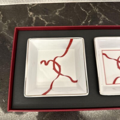 Cartier Vide Poche Mini Tray Plate White Red Accessory Case Dish 2