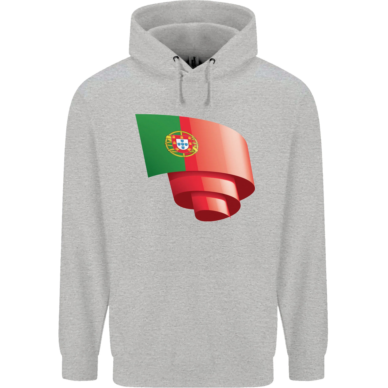 Curled Portugal Flag Portugese Day Football Childrens Kids Hoodie image 10