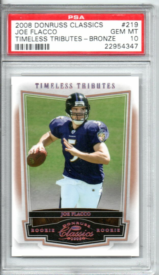 Joe Flacco Donruss Classics #219 Timeless Tributes-Bronze