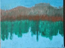 Abstract Oil/canvas Painting By Artist 