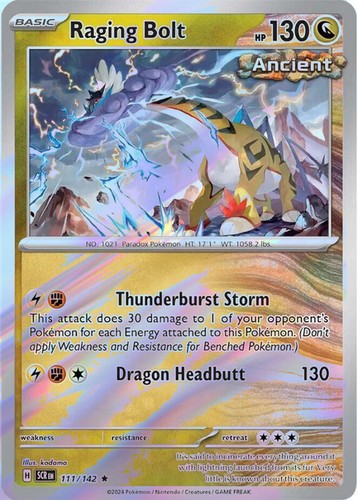 Pokemon Raging Bolt - 111/142 - Rare - Reverse Holo NM-Mint