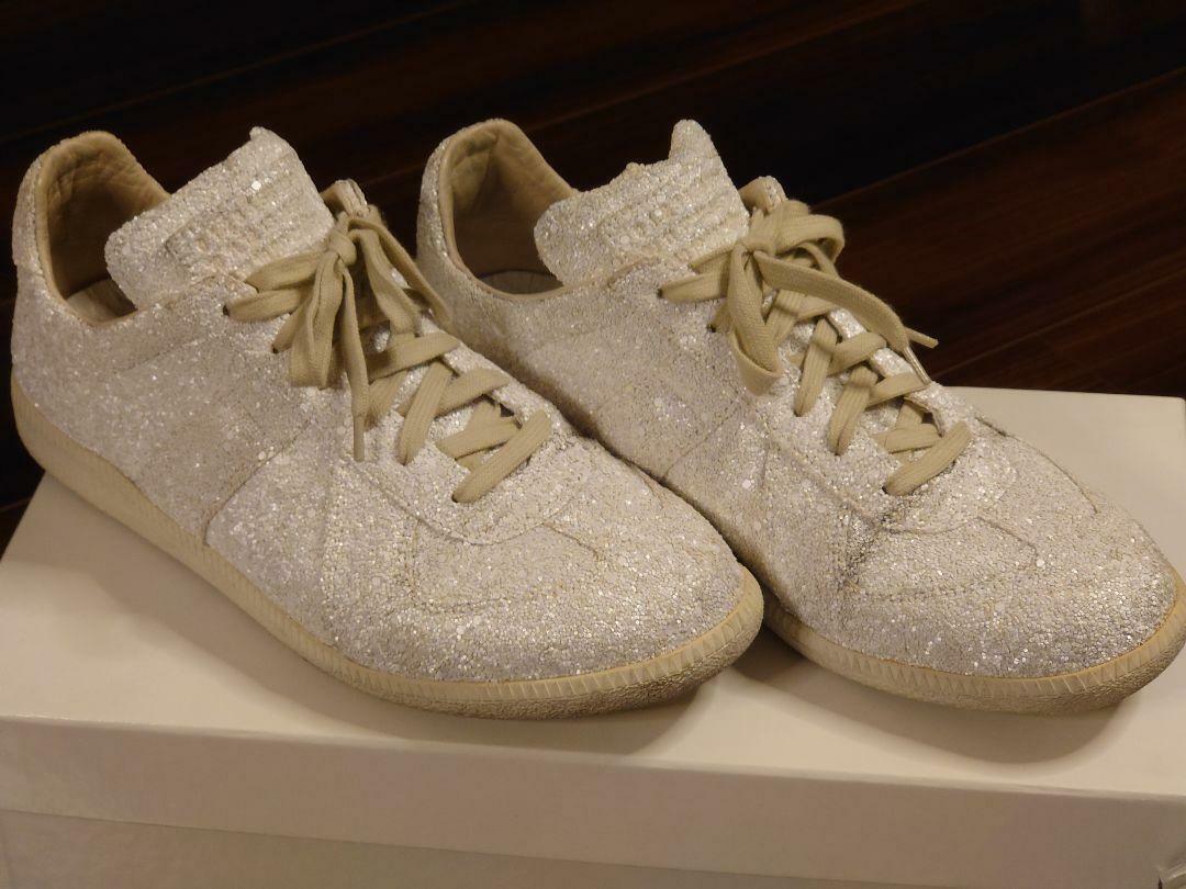 Maison Margiela Replica Sneakers Shoes White Glitter EU 40 1/2 Rare From  Japan