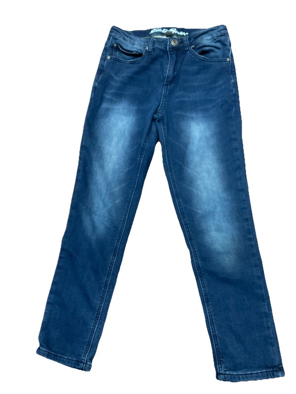 Eddie Bauer Boys Blue Denim Jeans Size 10 Slim Straight Adjustable Waist