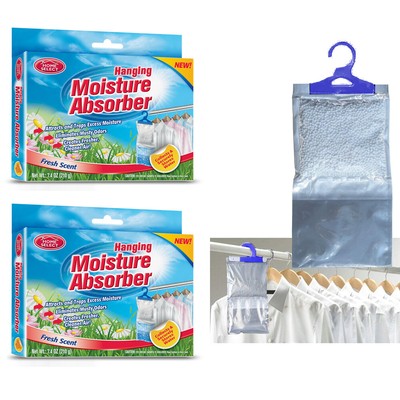 2 Hanging Closet Damp Trap Excess Moisture Absorber Air Dehumidfier Mildew Mold (7795735145937)